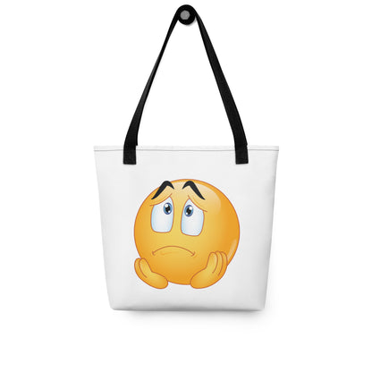 Sad Face Emoji Tote bag