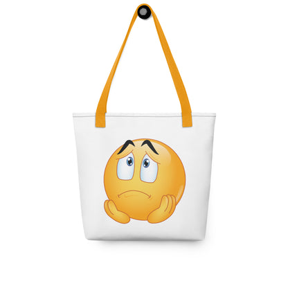 Sad Face Emoji Tote bag