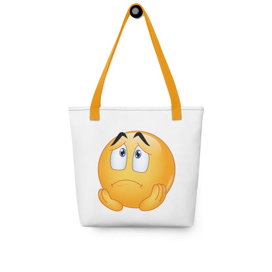 Sad Face Emoji Tote bag