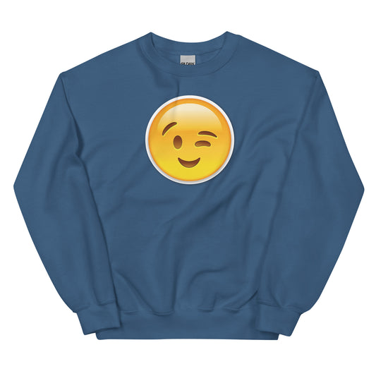 Wink Emoji Unisex Sweatshirt