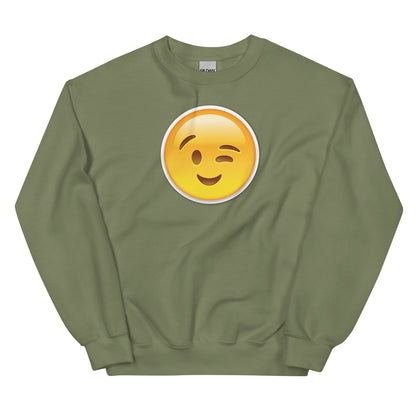 Wink Emoji Unisex Sweatshirt