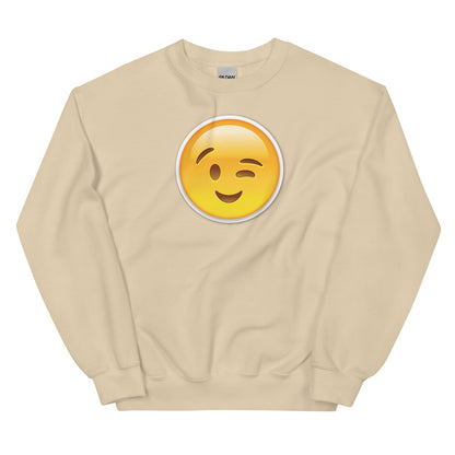 Wink Emoji Unisex Sweatshirt