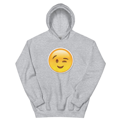 Wink Emoji Unisex Hoodie