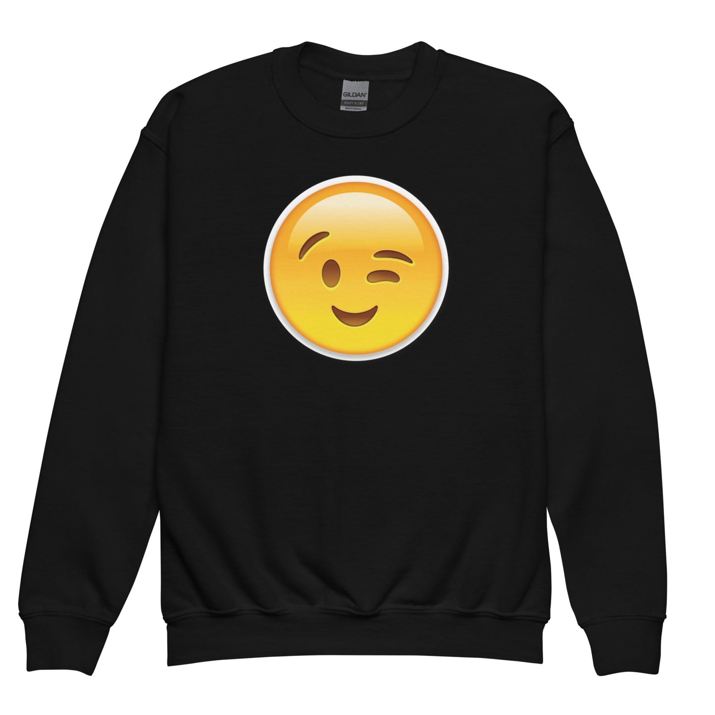 Wink Emoji Kids Sweatshirt