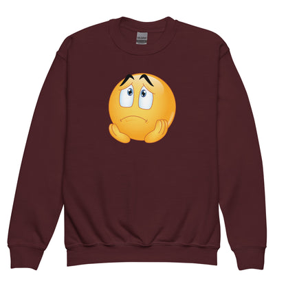 Sad Face Emoji Kids Sweatshirt