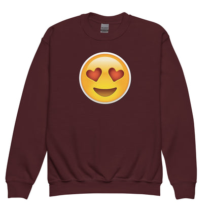 Love Wink Emoji Kids Sweatshirt