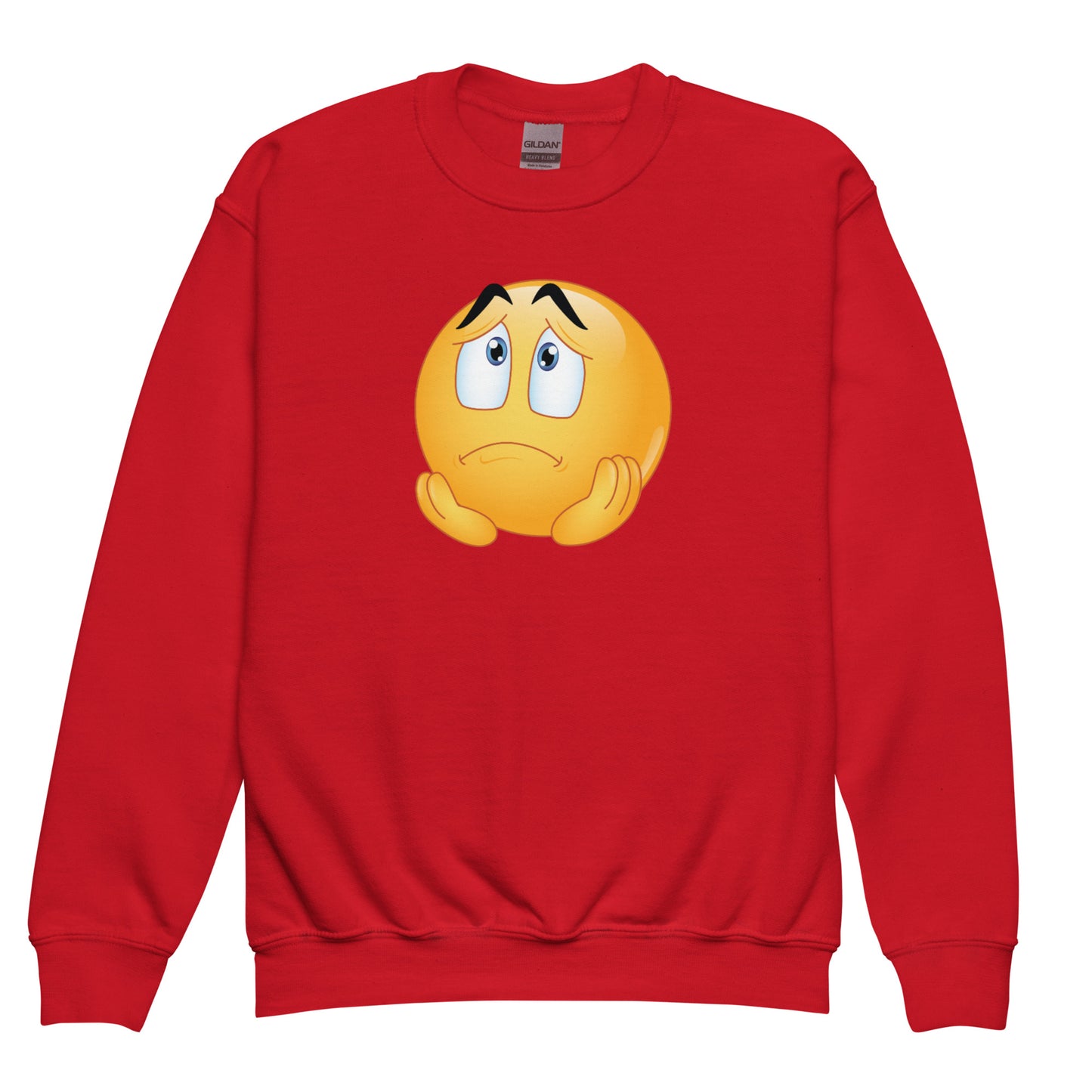 Sad Face Emoji Kids Sweatshirt