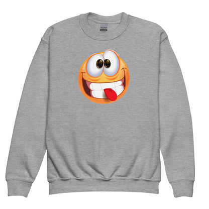 Stupid Face Emoji Kids Sweatshirt