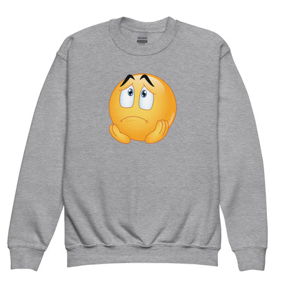 Sad Face Emoji Kids Sweatshirt