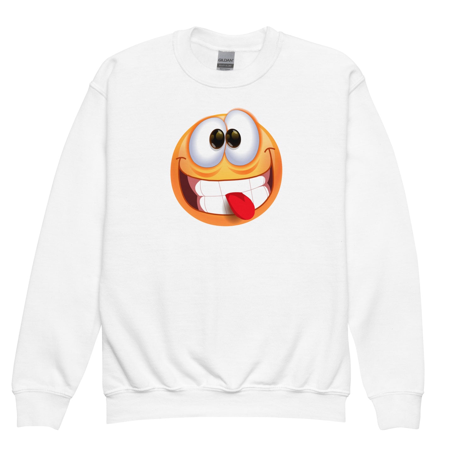 Stupid Face Emoji Kids Sweatshirt