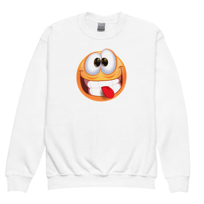 Stupid Face Emoji Kids Sweatshirt