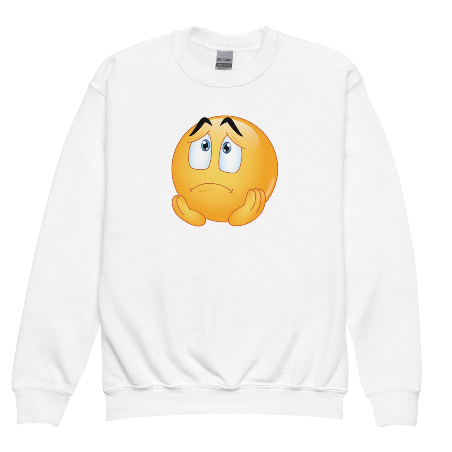 Sad Face Emoji Kids Sweatshirt