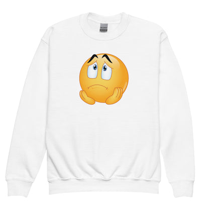 Sad Face Emoji Kids Sweatshirt