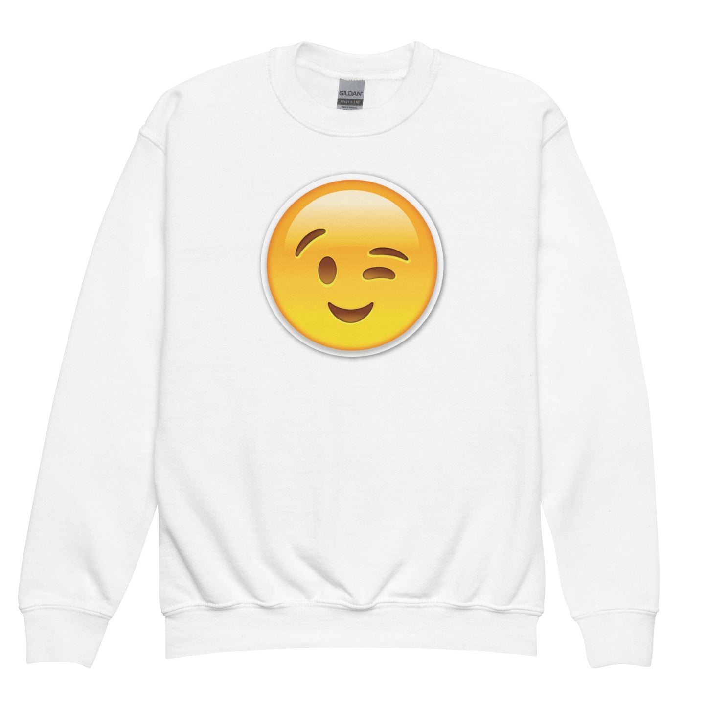 Wink Emoji Kids Sweatshirt