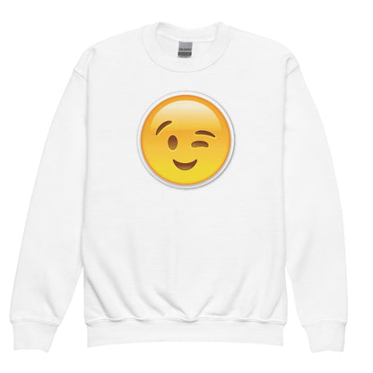 Wink Emoji Kids Sweatshirt